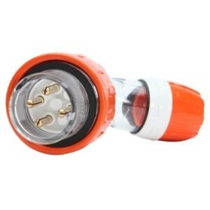 SCHNEIDER PDL56PA416-Plug Angled, 56 Series, 16A 250V 3-Phase 4-Round Pin IP66, Orange