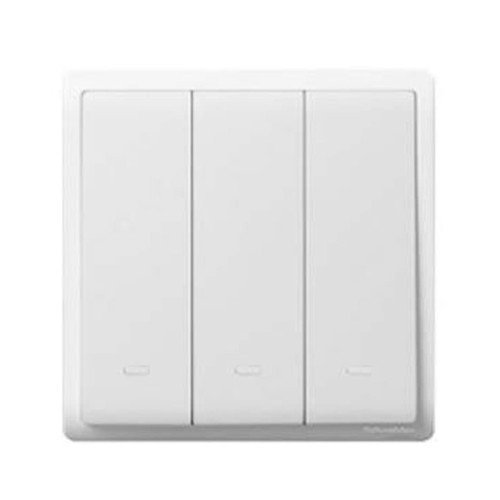 SCHNEIDER E8233L1N_WE-PIENO - 16A 250V 3 gang 1 way switch with neon - white