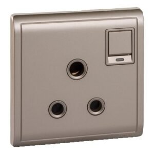 SCHNEIDER E8215/15NC_WG-Pieno 15A 250V 1 Gang 3 Round Pin Switched Socket with Neon Indicator