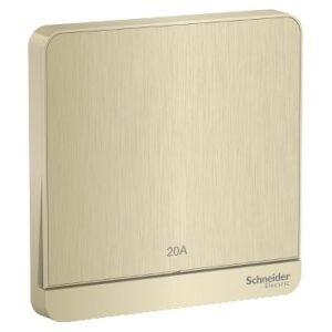 Schneider AvatarOn - E8331D20N_GH - Switch, AvatarOn, 2-pole 1-way, LED, brass terminal, IP20, metal gold hairline
