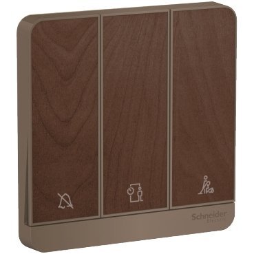 E8333DMWS_WD- AvatarOn,3switches,16AX,250V,1way, LED, Wood