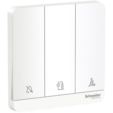 SCHNEIDER E8333DMWS_WE-AvatarOn, 3 switches, 16AX, 250V, 1 way, LED, White