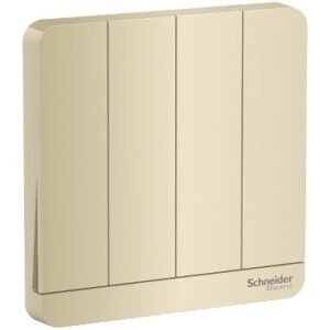 SCHNEIDER E8334L2_WG-AvatarOn, 4 switches, 16AX, 250V, 2 way, Wine Gold