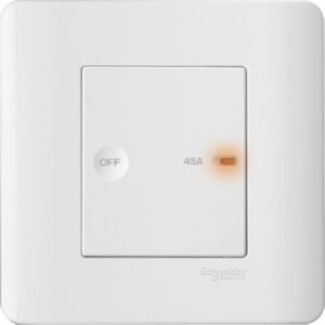 E8431D45 WE-45a1 gang double pole switch with neon - rock White Plate
