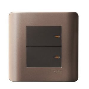 Schneider ZENCELO E8432_1 - 16 A X/20 A 2 gang 1 way switch