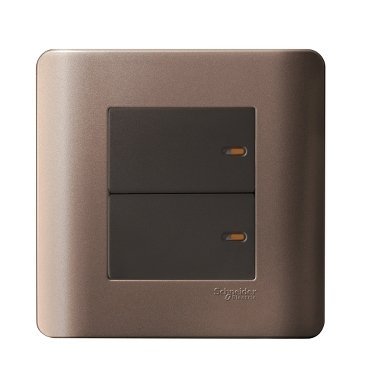 Schneider ZENCELO E8432_1 - 16 A X/20 A 2 gang 1 way switch