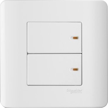 Schneider E8432_1 WE - ZENcelo - 16A 250V - 2 gang 1 way switch (WE)