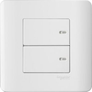 E8432/2 WE - ZENcelo - 16A 250V - 2 gang 2 way switch without ondicator (WE)