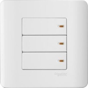 SCHNEIDER E8433/2-ZENcelo 16A 250V 3gang 2way switch without ondicator WHITE