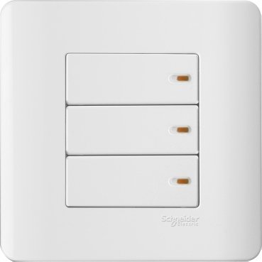 SCHNEIDER E8433/2-ZENcelo 16A 250V 3gang 2way switch without ondicator WHITE