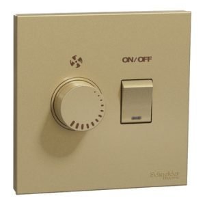 Schneider AvatarOn - E8732V400F_WG_G11 - Fan Controller with switch, AvatarOn C, wine gold