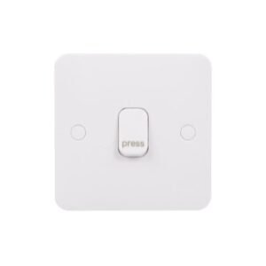 GGBL1012RPS-Lisse - Retractive switch - press symbol - 1 gang 2 way - 10A White