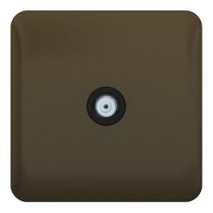 SCHNEIDER GGBL7030BMBS-Lisse - Satellite Socket F Type - 1 gang Mocha Bronze with Black Interior