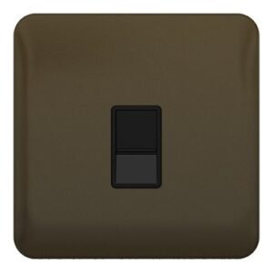 SCHNEIDER GGBL7051BMBS-Lisse Telephone 1gang RJ12 Mocha Bronze with Black Interior