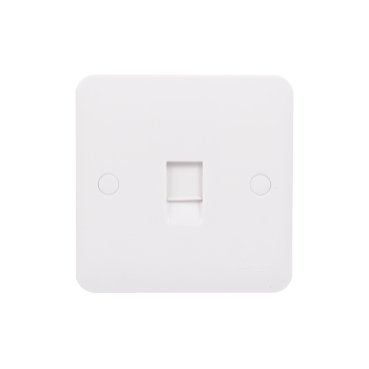 GGBL7051S-Lisse Square edge white moulded - data/telephone socket - RJ11 - matt white