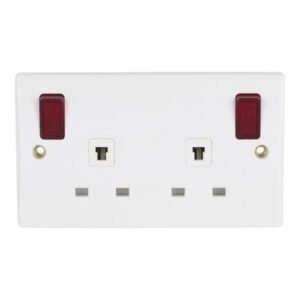 Schneider electric Ultimate Slimline - switched socket - 2P - 2 gangs - white GU3034