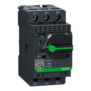 GV2P01 - Motor circuit breaker, TeSys Deca, 3P, 0.1 to 0.16A, thermal magnetic, screw clamp terminals, rotary handle