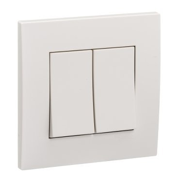 SCHNEIDER KB32/1 - Vivace - 16AX 250V 2Gang 1Way Switch - white