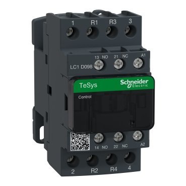 LC1D128B7 - TeSys D contactor - 4P(2 NO + 2 NC) - AC-1 - <= 440 V 25 A - 24 V AC coil