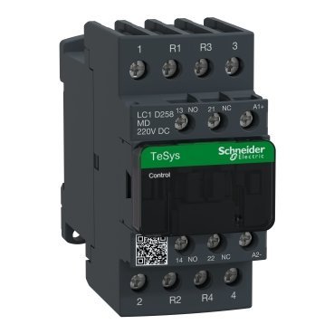 LC1D258MD - TeSys D contactor - 4P(2 NO + 2 NC) - AC-1 - <= 440 V 40 A - 220 V DC coil