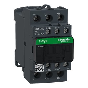 LC1D32MD - TeSys D contactor - 3P(3 NO) - AC-3 - <= 440 V 32 A - 220 V DC coil