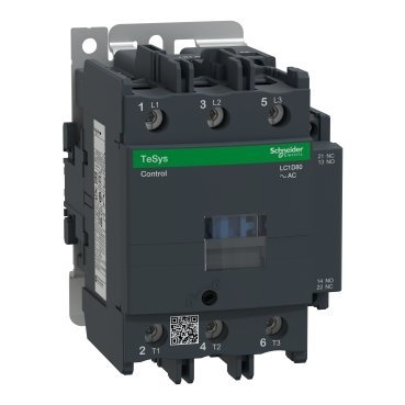 LC1D80B7 - TeSys D contactor - 3P(3 NO) - AC-3 - <= 440 V 80 A - 24 V AC 50/60 Hz coil