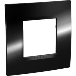 SCHNEIDER MGU66.002.93BS-Unica Top - cover frame - 1 gang - rhodium black/aluminium