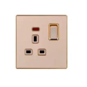 BS 13A Switched Socket+neon