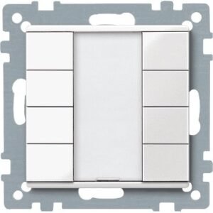 SCHNEIDER MTN617419 - Push-button, 4-gang plus, polar white, glossy, System M