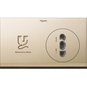 US727H_XCG-Universal Shaver Socket, 100/240VAC, Champagne Gold