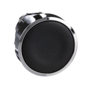 Schneider electric Harmony, 22mm Push Button, flush push button head, spring return, black, unmarked ZB4BA2