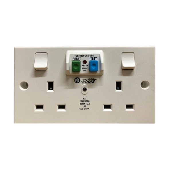 PDL -1562DRCD 13A 2G DP FLUSH MOUNTING RCD S/S/O 30MA