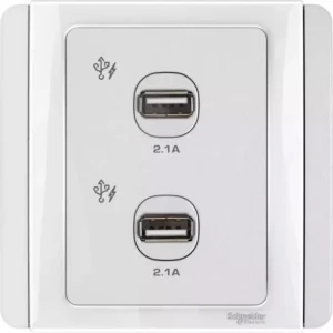 SCHNEIDER E3032USB_WW-NEO - 2 x 2.1A USB Charger - White