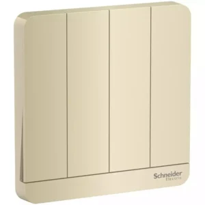SCHNEIDER E8334L1_WG-AvatarOn, 4 switches, 16AX, 250V, 1 way, Wine Gold